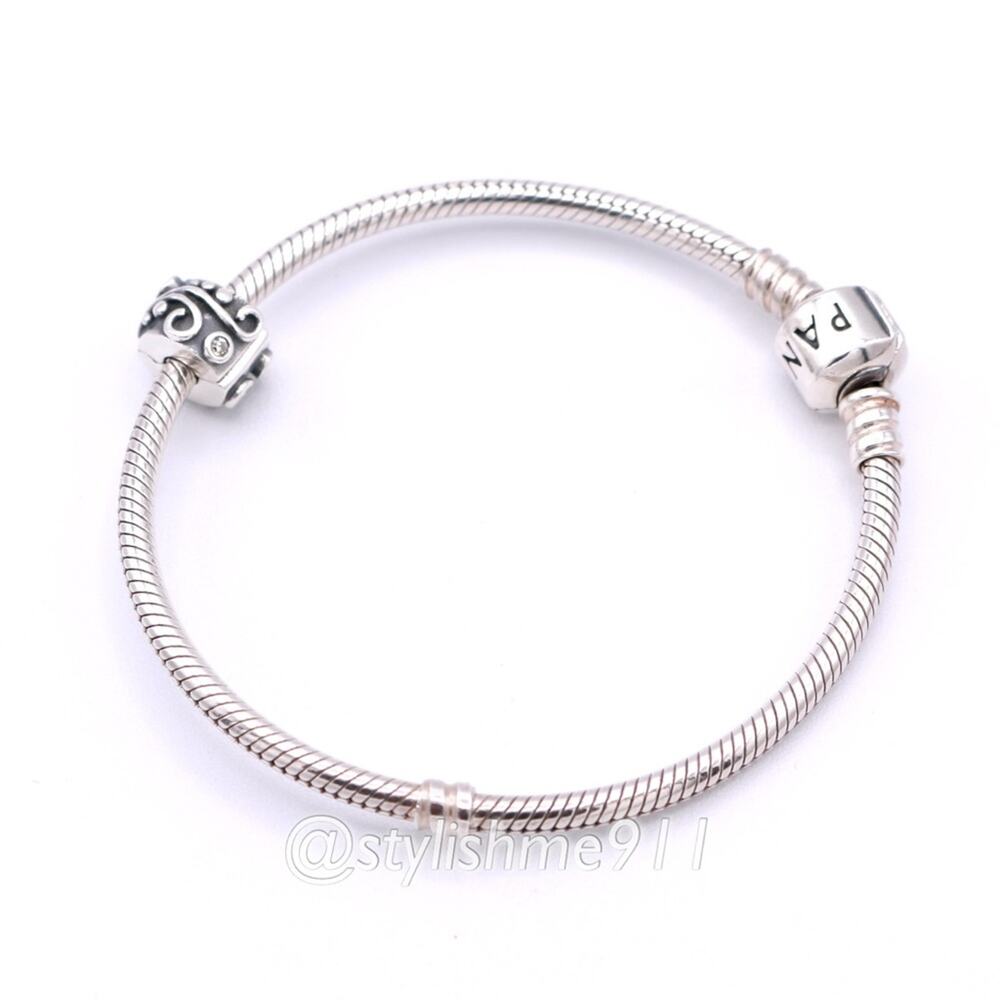 Authentic PANDORA Tendril Champagne CZ Clip - 790380CCZ - Picture 6 of 8